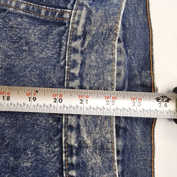 Levis Vintage Jean Jacket USA 1980s Acid Washed Denim Trucker Red Tab Distressed - Picture 9 of 16